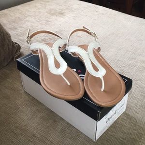 White sandals